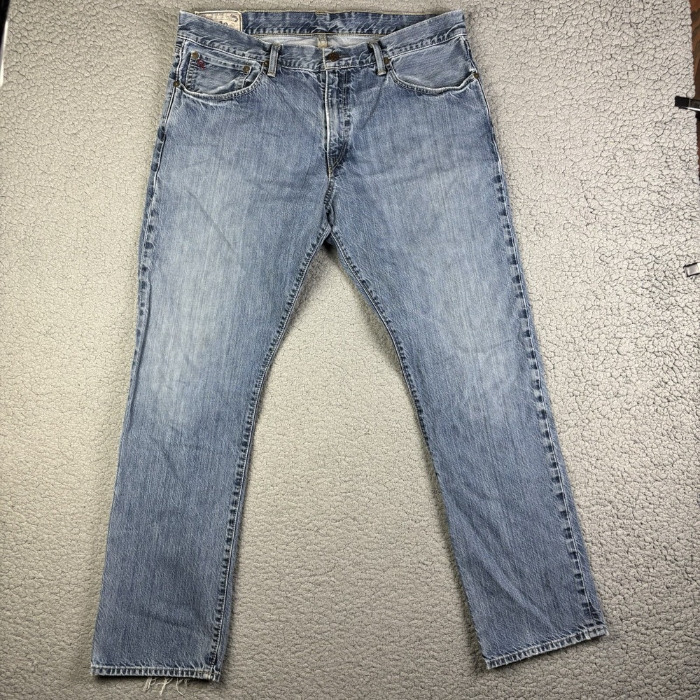 Polo Ralph Lauren Jeans Men's 36x32 (38x32) Hampton Straight Blue Med Wash Denim